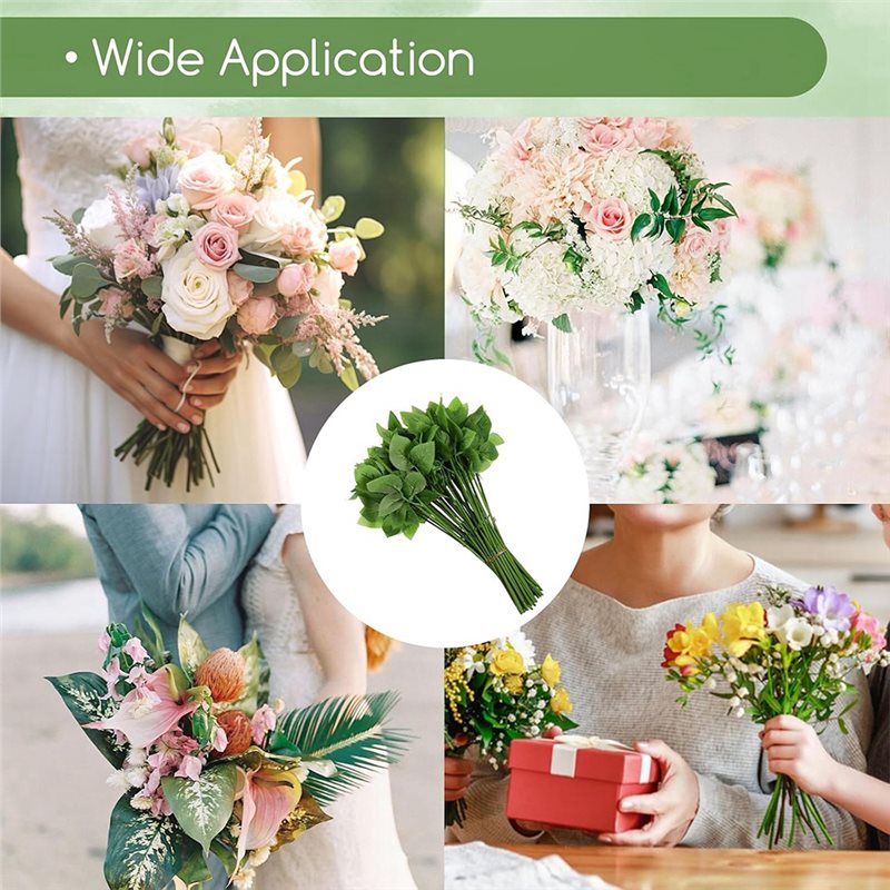 ก้านดอกกุหลาบเทียมพร้อมใบ รุ่น - Wire Stem Florist บทวิจารณ์และราคา