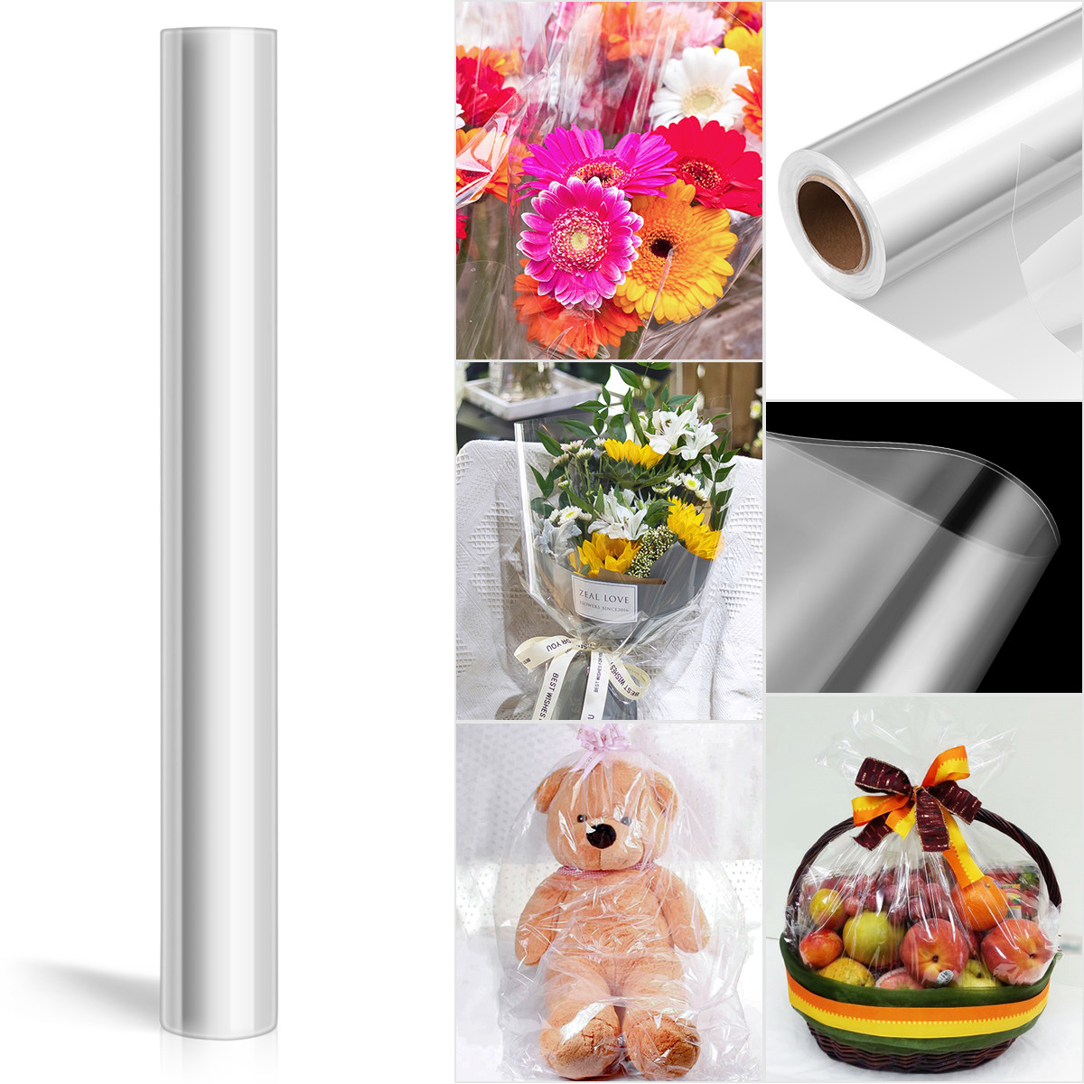 ม้วนพลาสติกใสคุณภาพพรีเมียม 2. - Cellophane Wrap Clear บทวิจารณ์และราคา
