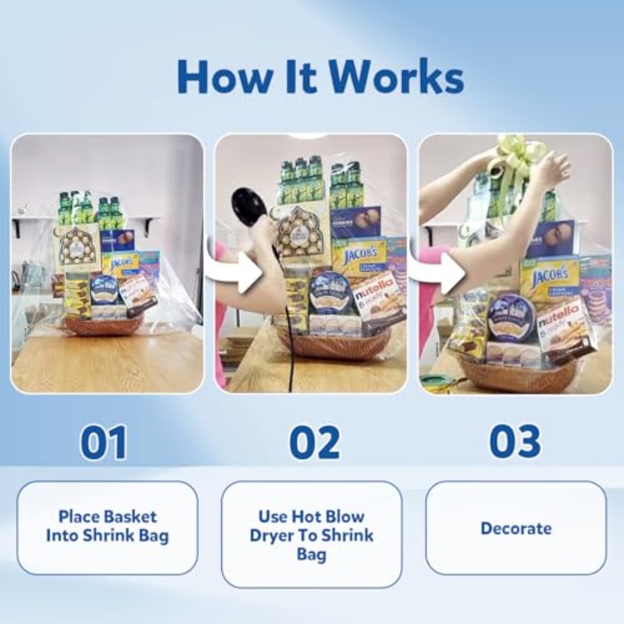ถุงห่อของขวัญแบบหดได้ 10 ชิ้น  - Cellophane Wrap Clear บทวิจารณ์และราคา