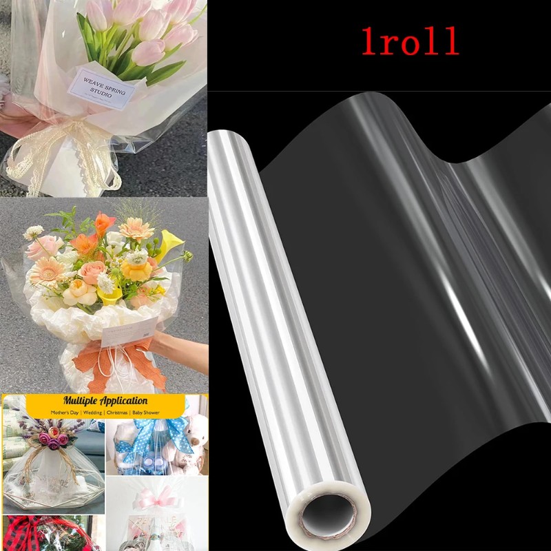 1/2 ชิ้น ฟิล์มใสห่อของขวัญ-ฟิล - Cellophane Wrap Clear บทวิจารณ์และราคา
