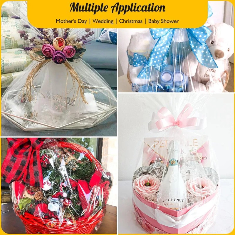 1/2 ชิ้น ฟิล์มใสห่อของขวัญ-ฟิล - Cellophane Wrap Clear บทวิจารณ์และราคา