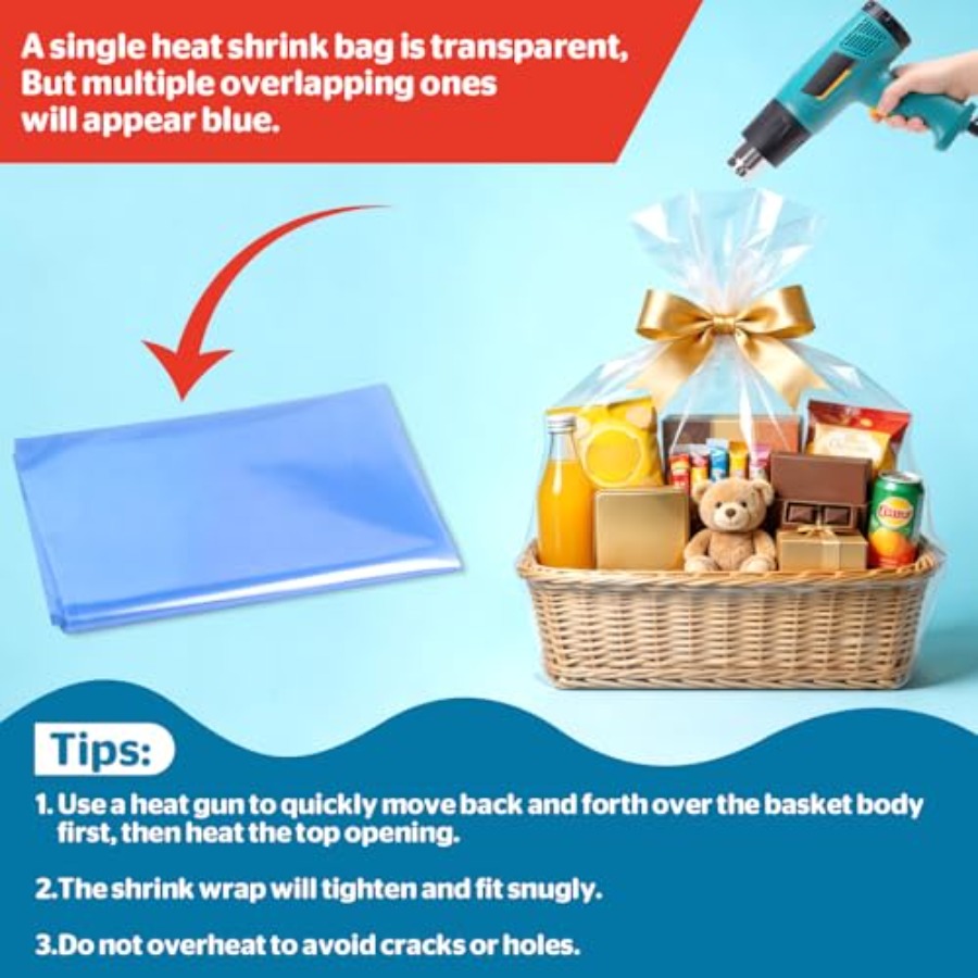 ถุงห่อของขวัญแบบหดตัวขนาดใหญ่พ - Cellophane Wrap Clear บทวิจารณ์และราคา