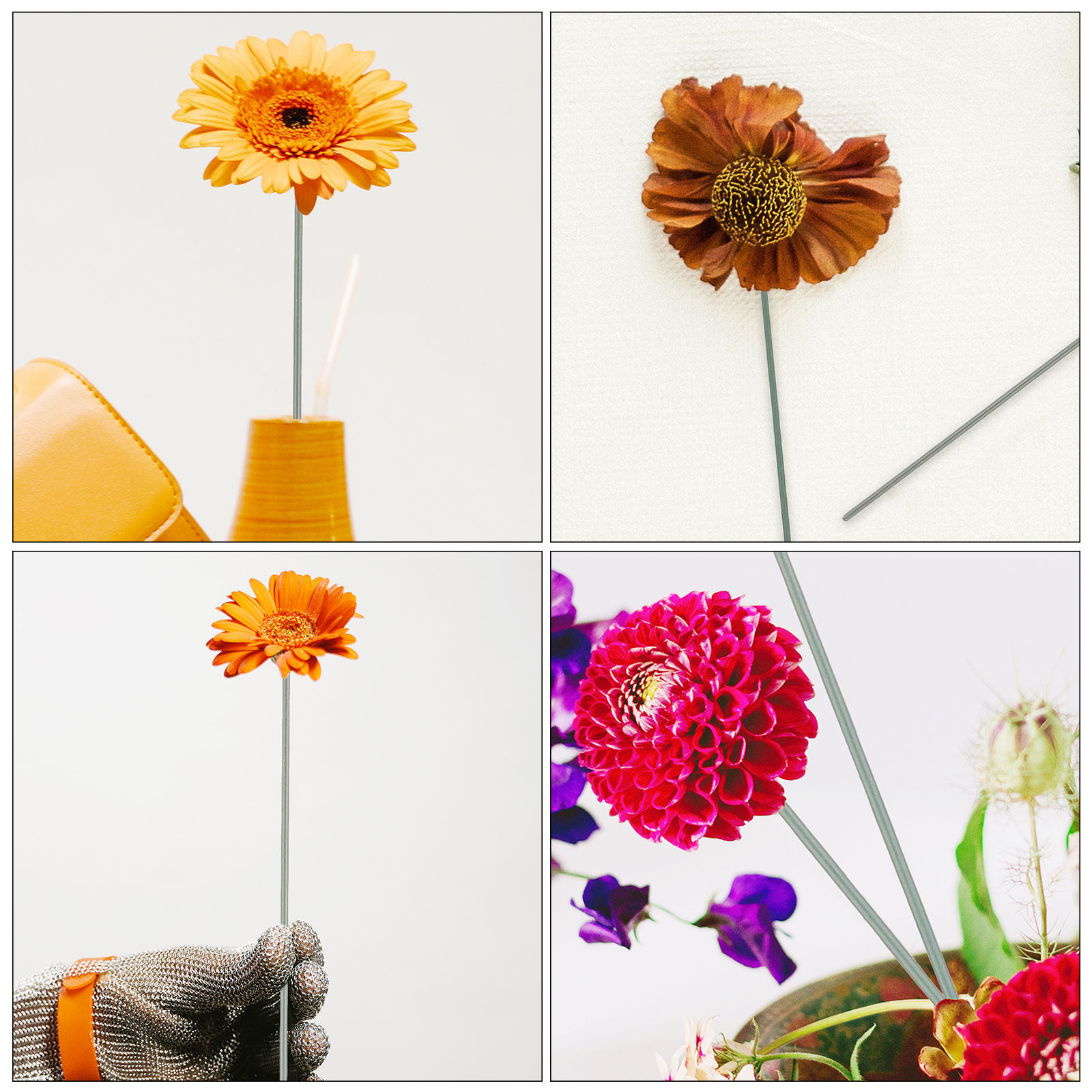 180 ชิ้น ลวดจัดดอกไม้สีเขียว ย - Wire Stem Florist บทวิจารณ์และราคา
