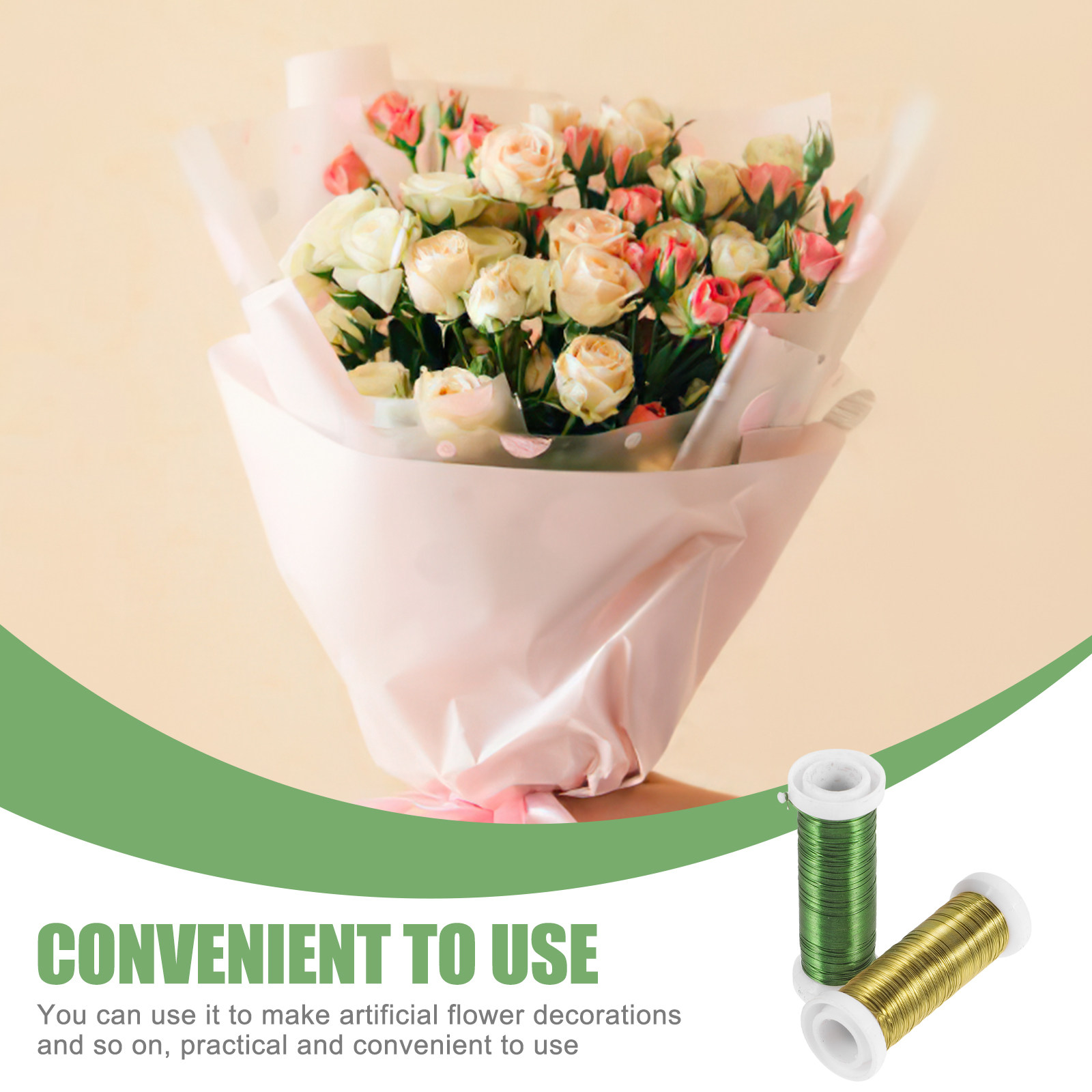 ก้านดอกไม้โลหะ 2 ม้วน สำหรับตก - Wire Stem Florist บทวิจารณ์และราคา